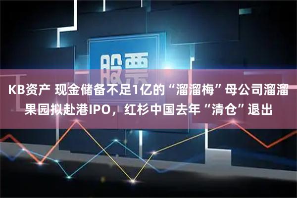 KB资产 现金储备不足1亿的“溜溜梅”母公司溜溜果园拟赴港IPO，红杉中国去年“清仓”退出