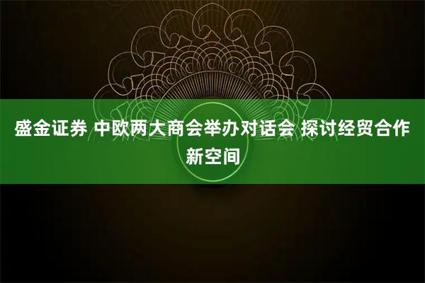 盛金证券 中欧两大商会举办对话会 探讨经贸合作新空间